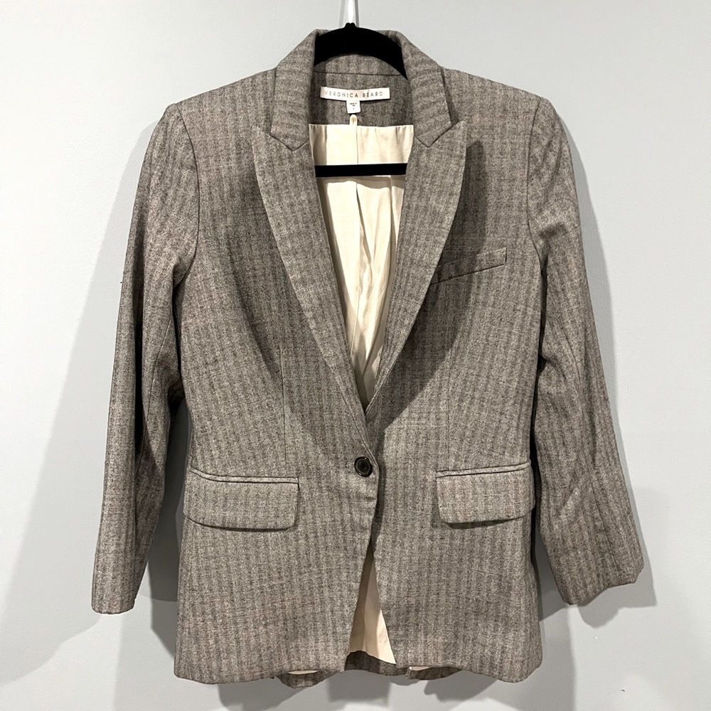 Veronica Beard wool Dickey blazer grey 8